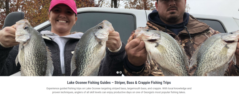 Lake Oconee Fishing Guides Striper Bass Crappie Fishing Trips in Georgia 04 20 2026 05 09 PM 768x312